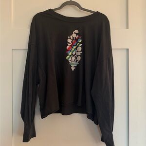 Free People Graphic long sleeve Women Top